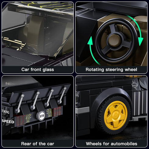 Mould King Speed Champions Car Building Toys with Acrylic Display Case Model Race Car Toy Building Blocks Kit 27024 for