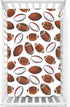 American Football Themed Fitted Crib Sheet,Standard Crib Mattress Fitted Sheet Soft Toddler