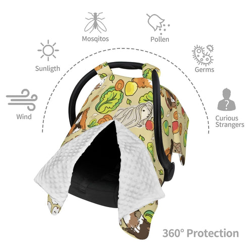 Zhbvncp Funny Guinea Pigs Baby Car Seat Cover & Breastfeeding Nursing Cover - Breathable Stretch Fabric Multi-Use