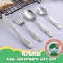Kids Silverware Set Toddler Utensils 18/8 Stainless Steel 4PCS Fork Spoon and Knife Cutlery Child Flatware for Age 3+ by lohodo