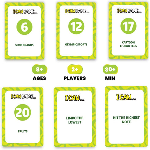 325 I Can Name... | Fast-Paced Family Party Game of Bidding & Brainpower | Hilarious Card Game Night, Party Game