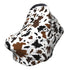 Sozzjile Brown Cow Print Western Baby Stuff Car Seat Covers Multi-Use Car Seat