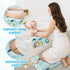 Elbow Set,1.5" Baby Bath Kneeler and Rest Pad Thick Baby Bath Kneeler Pads with Toys Organizer, Pads to Support The