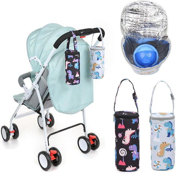 QERPON Milk Water Warmer Insulated Bag Baby Nursing Bottle Heater Freshness Preserved Feeding Bottle Bag for Car Travel