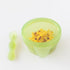 Bumkins Baby Bowl, Silicone Feeding Set with Suction, Includes Spoon and Lid, First Feeding Set, Green Jelly for Baby