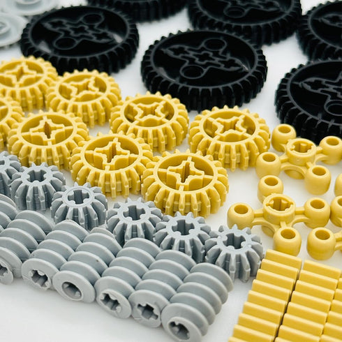 Miutrue Set 6yrs+ Technical Parts Wheels Gears Building Blocks Accessories Pieces kit Construction Toys for Kids