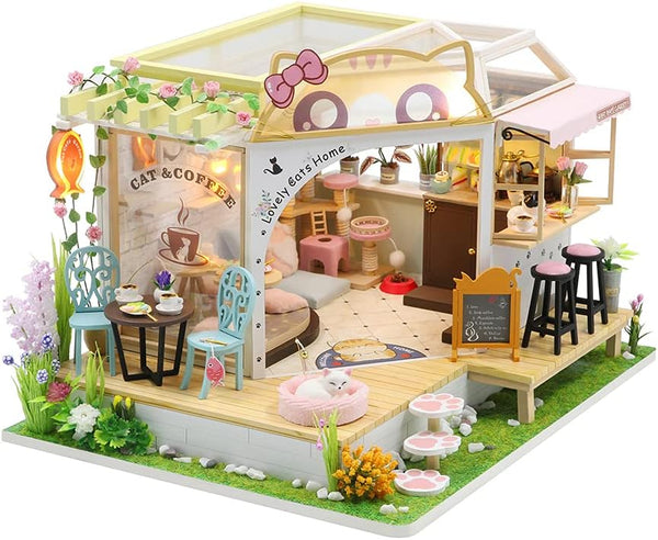 Flever Dollhouse Miniature DIY House Kit Creative Room with Furniture for Romantic