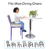 Dining Chair Heightening Cushion - Portable Adjustable Highchair Booster for Baby Toddler Kids, Washable Gray Seat Pad