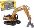 Gemini&Genius Heavy Metal Construction Vehicle Toys, 1/50 Scale Timber Grab Excavator, Engineering Alloy Models Gift