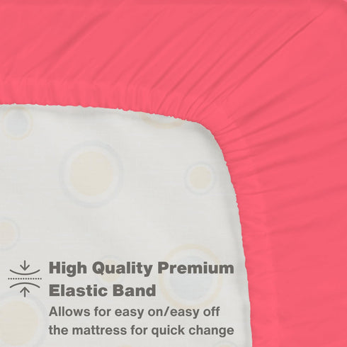 EVERYDAY KIDS 2 Pack Fitted Girls Crib Sheet, 100% Soft Breathable Microfiber, Fits Standard Crib Mattress