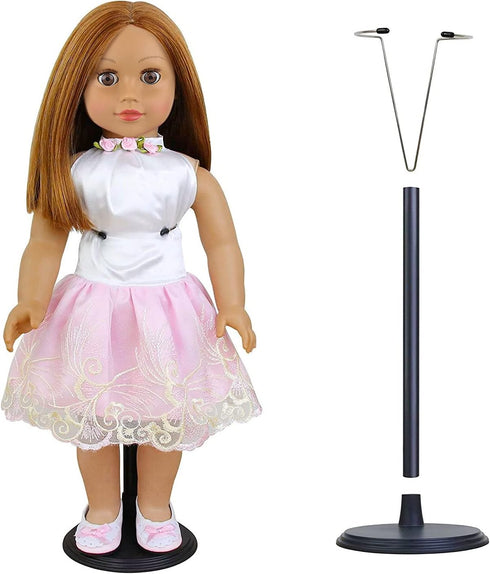 ZITA ELEMENT 2 Pcs Adjustable Doll Stand Holders Base for 14 Inch - 18 Inch Doll Accessories – Black.