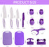 Set 4-10, Set Montessori Kids Knife for Real Cooking Safe Kitchen Tools, Toddler Cooking Toys for Ages Birthday Gift