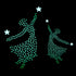 204PCS Glow in The Dark Luminous Stars Wall Stickers Decals for Home Ceiling Baby Kids Bedroom (Multi-Color)