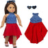 XFEYUE 22 18 inch 18 inch 10 Sets Pcs American Doll Clothes Gifts and Accessories, Fit Doll - Including of Various