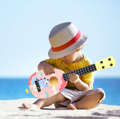 17 Inch 4 (17 inch YOLOPLUS+ Toddler Ukulele Guitar Toy Strings Mini Guitar for Kids - Children Musical Instruments