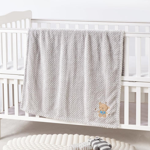 CREVENT Soft Cozy Baby Blankets for Boys and Girls, Set with Security Blanket and Gift Bag