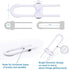 Closet (Pack 6, QT BABY Baby Proofing Cabinet Locks Adjustable U Shaped Baby Safety Latches for Drawers, Fridge, Modern