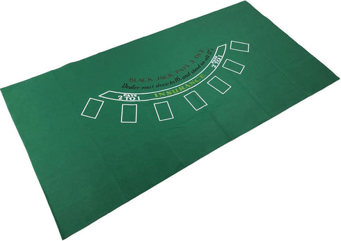36" 72" Blackjack Table Top Felt Layout - x Rectangle Las Vegas Style Green Casino Poker Table Cover Mat, Great
