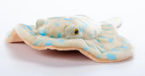 The Petting Zoo Blue Spotted Ray Stuffed Animal Plushie, Gifts for Kids, Wild Onez Ocean Animals, Stingray Plush Toy, 14 inches