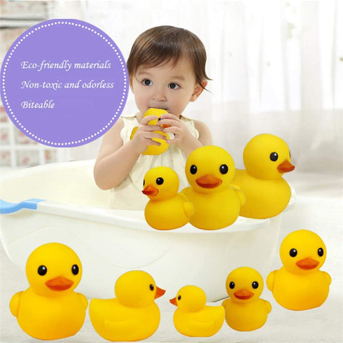 Bath Duck Toys - 10PCS Mini Rubber Ducks for Baby Shower, Squeak and Float Ducks for Toddlers (2.2’’)