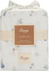 100% 28" 52" Crane Baby Cotton Under The Sea Fitted Crib Sheet with Jellyfish Design, Neutral Crib Sheets, Fitted