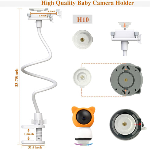 Baby Camera Mount Stand - Flexible Baby Monitor Holder Shelf Compatible with BOIFUN/TECGUUD/ieGeek Baby Monitor