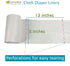 OsoCozy 3 Pack -100 -3 Flushable Diaper Liners - Makes Cloth Diapering Laundering Easier - Super Soft and Gentle on