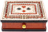 3 Track Non-Continuous Travel Cribbage Board - 60 Points, Maple/Bloodwood Inlaid, 6" x 5" with Storage Drawer