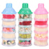 Accmor 5 Formula Dispenser On The Go, Compartments Stackable Formula Container for Travel, Baby Milk Powder Kids Snack