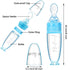 Tondiamo 3 Pieces Baby Food Feeder, 3oz Silicone Spoon Dispenser with Standing Base for Infant Feeding