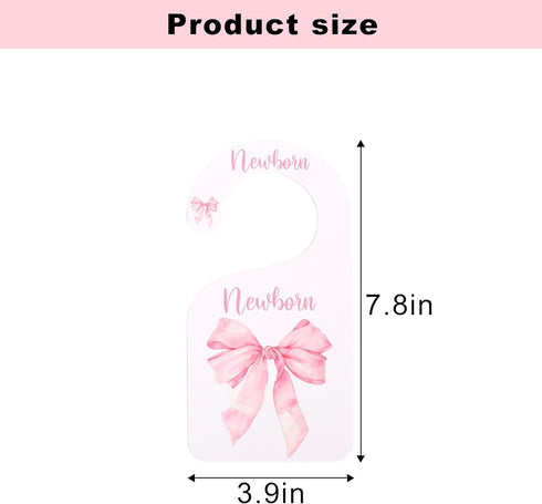 UOAOU Closet Closet Closet 24 Bow Nursery Dividers - Bow Baby Shower,Girl Dividers,Baby Girl Organizer with Bow,Newborn