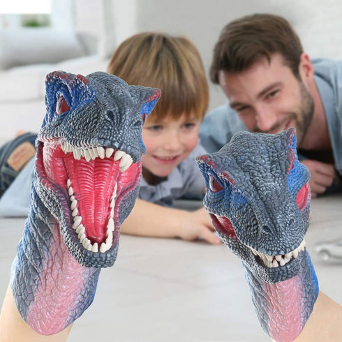 Gemini&Genius Dinosaur Toys Velociraptor Hand Puppets - Role Play Gift Toy and Party Supplies for Kids