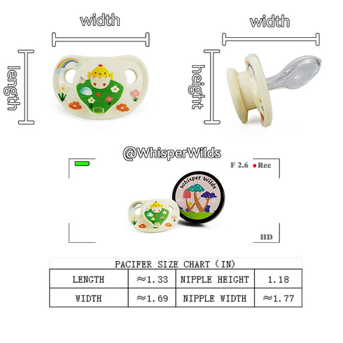 Cute Adult Pacifier with White Chicken Design
