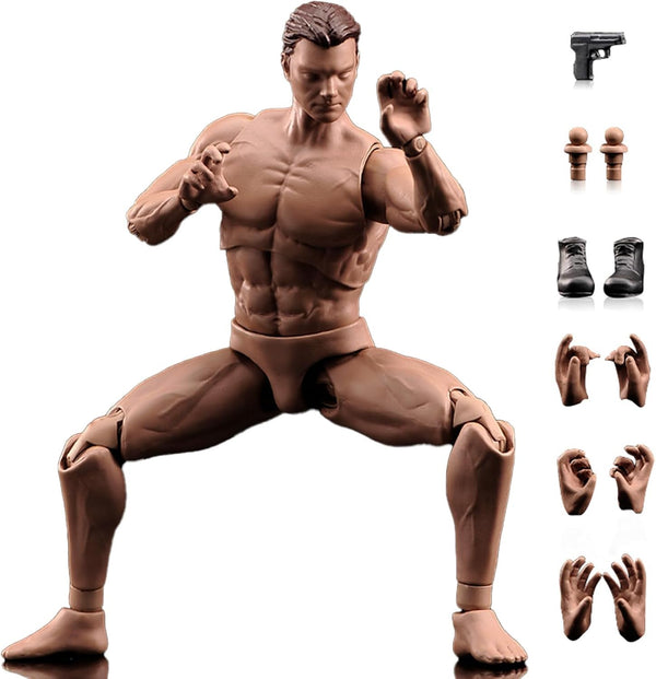 1:12 Scale Male Action Figure AM116 Flexible Custom Muscle Male Figure Body