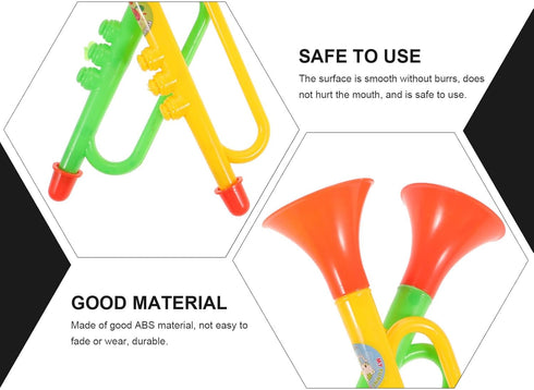 4pcs Large Air Horn Pump - Twisting Toy Horn for Safety Parties, Sports Events, Loud Noise Maker for Celebrations