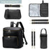 RSENFREMIOR Backpack Large Diaper Bag with USB Port, Vegan Leather Diaper Tote, Hospital Bag for Labor, Stroller