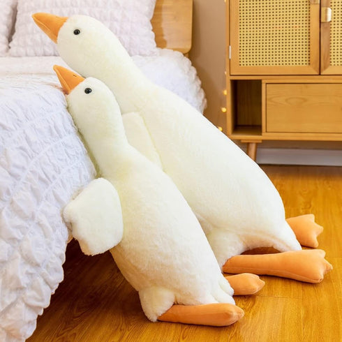 MDXMY 51.2" White Swan Goose Stuffed Animal Plush Pillow, Super Soft Sleeping Pillow (Down White, 51.2")