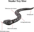 Remote Control Snake Toy, Realistic RC Snake Toy USB Rechargeable Robot Rattlesnake Model 16" Long Animal Prank Toy for Kids and Adults Christmas Halloween Birthday Gifts (Black)