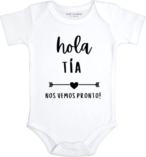 Generic "Hola Tia Nos Vemos Pronto" Pregnancy Announcement Outfit Gift for Expecting Aunties