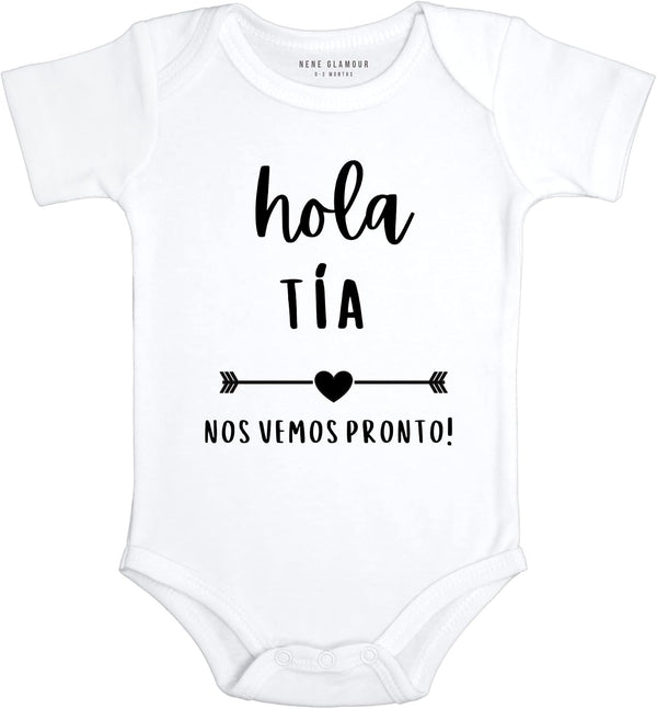 Generic "Hola Tia Nos Vemos Pronto" Pregnancy Announcement Outfit Gift for Expecting Aunties