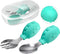 Deejoy Toddler Utensils Set, Stainless Steel Spoon and Fork for Kids, Self Feeding Flatware with Travel Safe Case