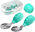 Deejoy Toddler Utensils Set, Stainless Steel Spoon and Fork for Kids, Self Feeding Flatware with Travel Safe Case