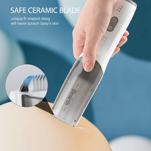 Trimmer Bimirth Baby Hair Clipper with Vacuum - Hair for Kids and Toddlers - Waterproof, Rechargeable, Cordless Hair