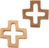 10pcs Natural Wooden Cross Pendant, Pure Beech Wood Animal Shape for Handmade Necklace/Bracelet