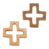 2pcs Organic Wood Cross Animal Shape Toys, Pure Natural Beech Wooden Handmade Grasping Pattern DIY Pendant