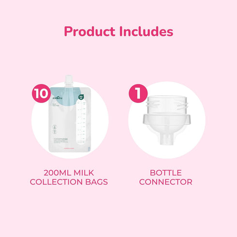 Spectra Simple Store Milk Collection Bags 200 ml - Hygienic Double Lined Leak-Free Insulation, Convenient Milk Storage