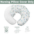 Neutral Blue Hot Air Balloons Baby Nursing Pillow Covers for Boy Girl Pastel Balloons Moon Star Clouds Nursery