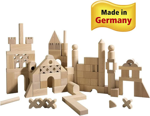HABA Basic Building Blocks - 102 Piece Extra Large Wooden Set