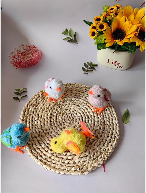 Bunny and Jumping Chick Toys Easter Wind Up Chick Toys,Chicken Hopping Windup Toy for Kids Toddlers Party Favors Goody Bag Fillers Gifts (Chick)