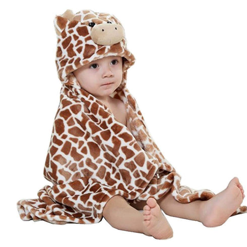 Vauwmsr Baby Hooded Blanket, Ultra Soft Warm Newborn Swaddle Wrap, 25.6" x 39.4", Brown